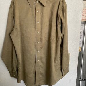 Green Dress  men Shirt Crisp Formal Style. Size: 161/2 34/35(xl)